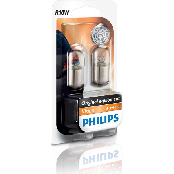 

Автолампа накаливания Philips R10W, 2шт/блистер (12814B2)