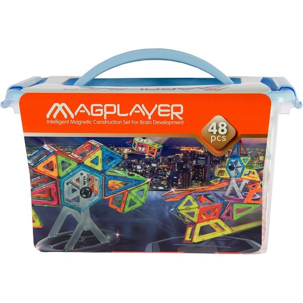 

Конструктор Magplayer магнитный набор 48 эл. MPT-48