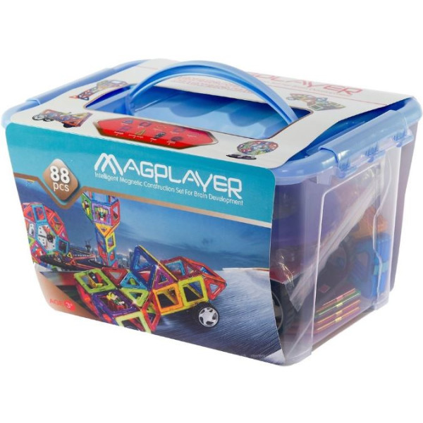 

Конструктор Magplayer магнитный набор 88 эл. MPT-88