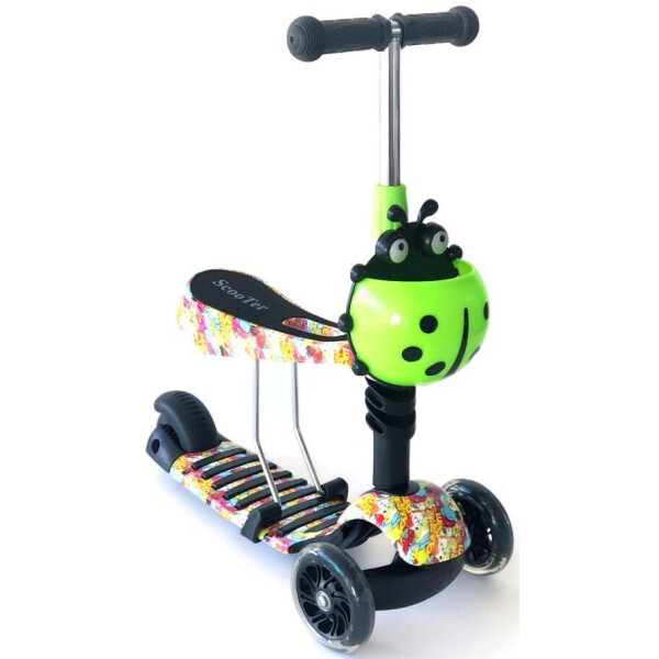 

Scooter R8 трансформер с сидушкой и корзинкой Green