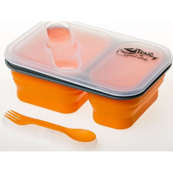 

Контейнер Tramp 2 отсека силиконовый (900ml) с ловилкой (TRC-090-orange)