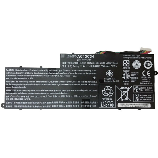 

Батарея Acer Aspire V5-122 V5-122P V5-132 V5-132P E3-111 E3-112 11.4V 2640mAh