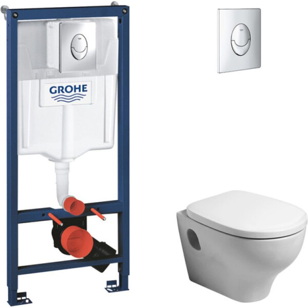 

Инсталляция Grohe Rapid SL 38721001 с кнопкой 38505000 + унитаз подвесной Azzurra Pratica PRA100B1/SOSP + сидение с крышкой Azzurra Pratica PRA1800/F, PRA100B1SOSPPRA1800F38721001