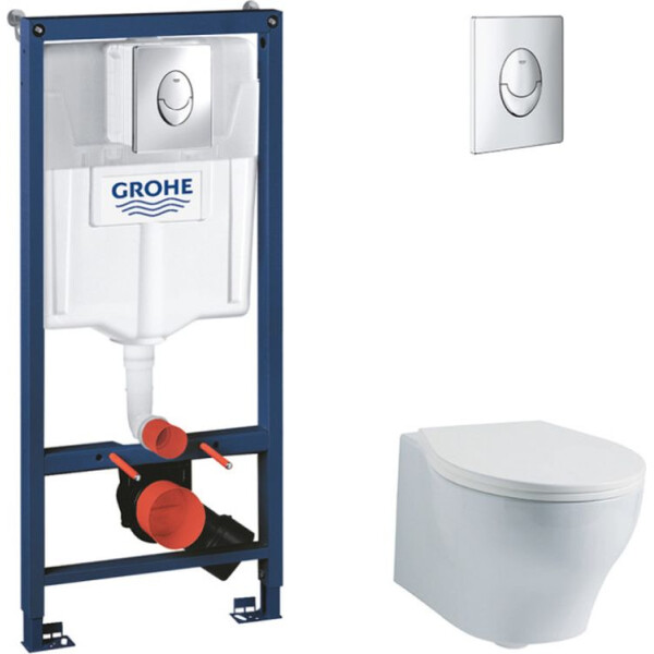 

Инсталляция Grohe Rapid SL 38721001 с кнопкой 38505000 + унитаз подвесной Azzurra Vera VER100B1/SOSK 50 cm + сидение с крышкой Azzurra Vera VER1848TIF, TUL100B1SOSKTUL1800F38772001