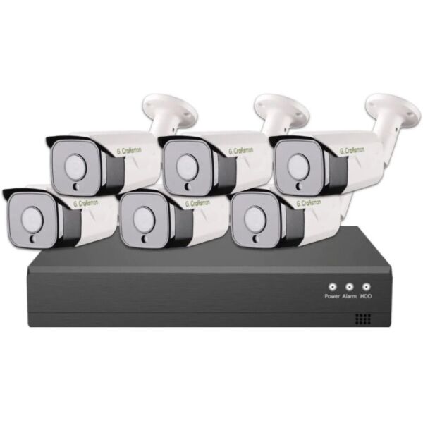 

Комплект видеонаблюдения 6 IP камер G.Craftsman POE 5Мп Sony IMX335