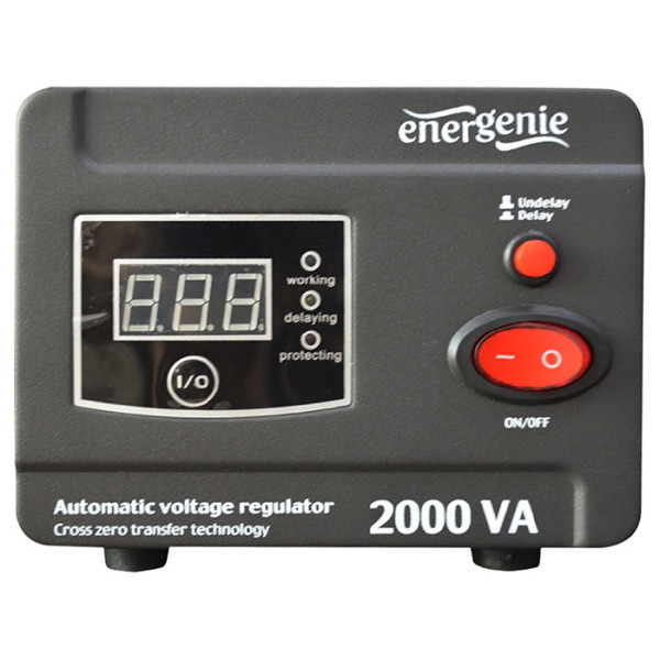 

Стабилизатор напряжения EnerGenie EG-AVR-D2000-01 2000VA, 2xSchuko