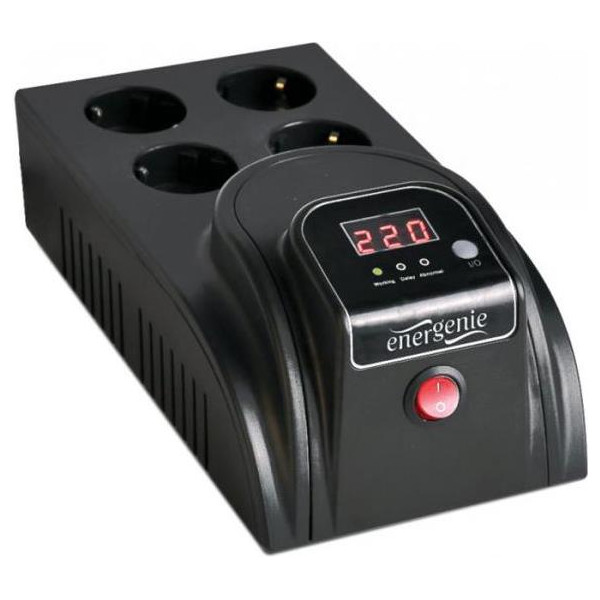 

Стабилизатор напряжения EnerGenie EG-AVR-E1000-01 1000VA, 4xSchuko