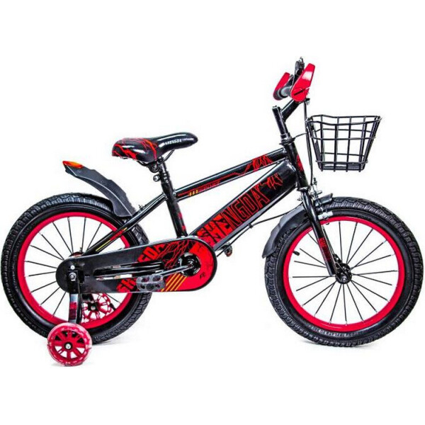 

Велосипед детский 16 "SHENGDA" T13. Black-Red (ручной и дисковый тормоз)