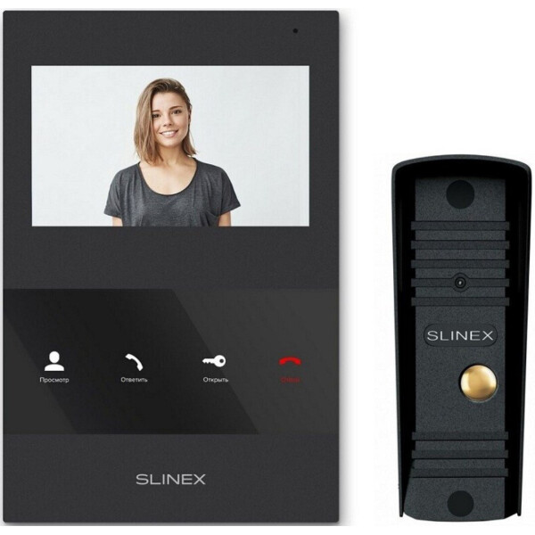 

Комплект видеодомофона Slinex SQ-04 black + ML-16HR black