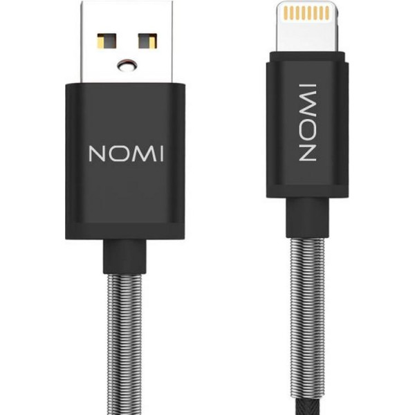

Кабель Nomi DCMQ 10i USB Lightning 1м Black
