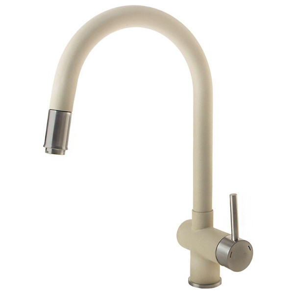 

Смеситель кухонный Fabiano FKM 47P S/Steel Cream кремовый