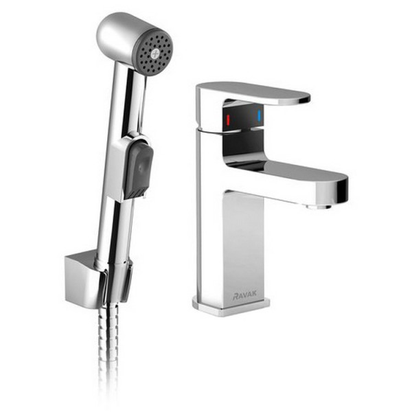 

Смеситель для раковины RAVAK Chrome CR 112.00 с гигиеническим душем, X070092