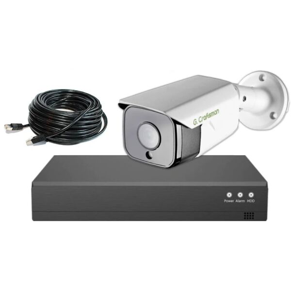 

Комплект видеонаблюдения G.Craftsman POE 5Мп Ip Камера + Регистратор + Кабель