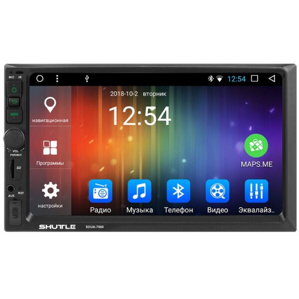 

2Din магнитола Shuttle SDUA-7060 Black/Multicolor (W6373)