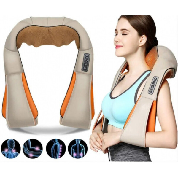 

Массажер роликовый для спины и шеи, головы Massager of Neck Kneading электрос инфракрасным прогревом