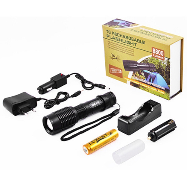 

Фонарь Luxury 12V 1861-T6 (Cree XM-L-T6, 1000 люмен, 5 режимов, 1х18650)