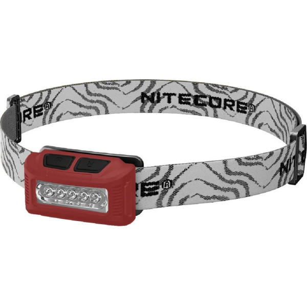

Фонарь налобный Nitecore NU10 (4xLED + RED LED, 160 люмен, 7 режимов, USB) 6-1231-red