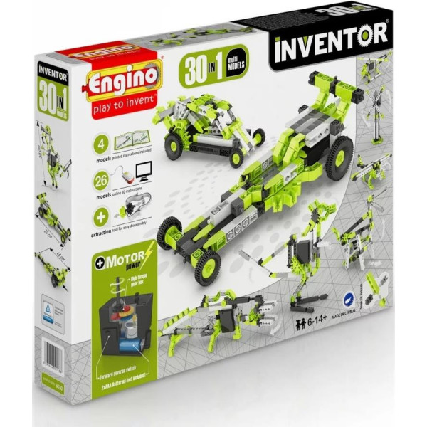 

Электронный конструктор Engino Inventor Motorized 30 в 1 с электродвигателем (3030)
