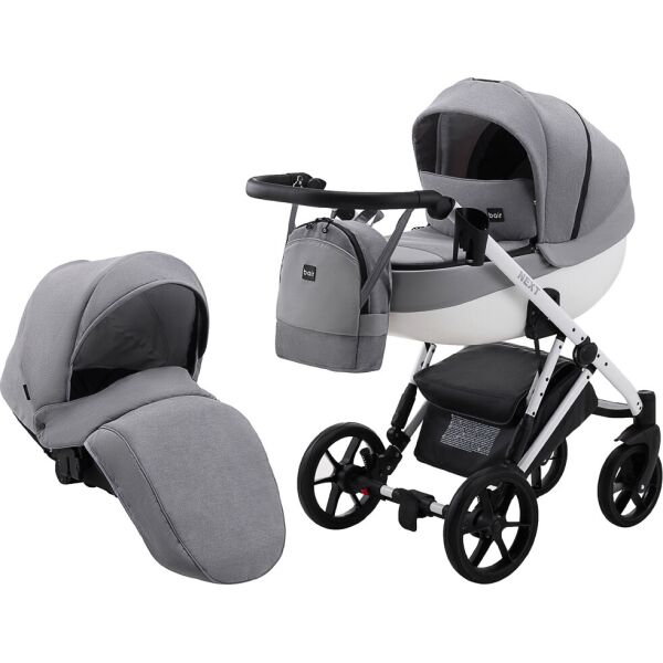 

Коляска универсальная 2 в 1 Bair Next White Soft 57 серый