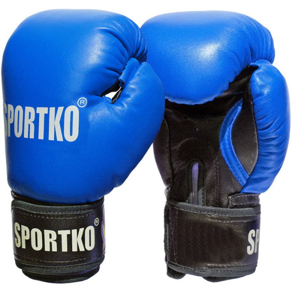 

Перчатки боксерские Sportko кожаные 12 унц синие ПК1 (1741)