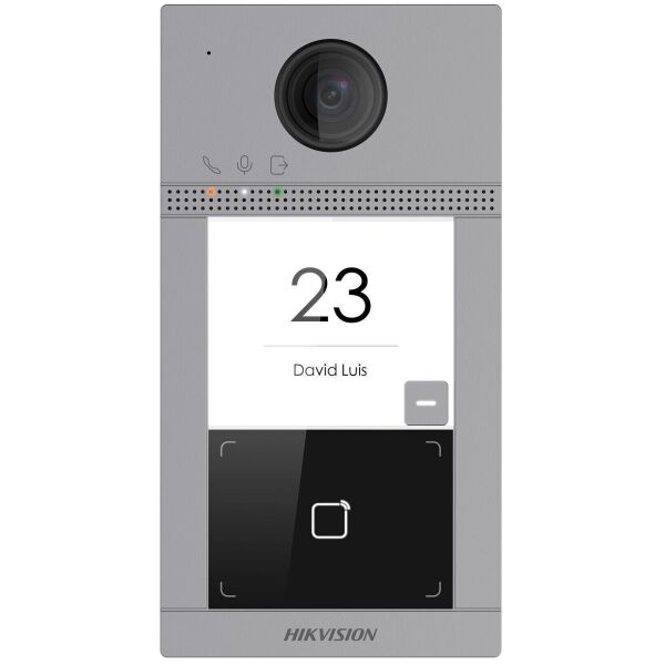 

Панель вызова Hikvision 2 Мп IP на одного абонента c ИК подсветкой и Wi-Fi DS-KV8113-WME1(B)