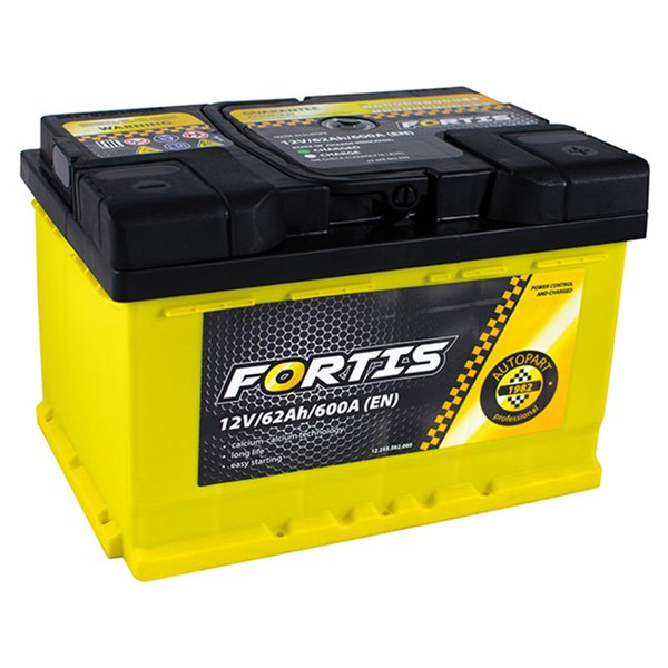 

Автомобильный аккумулятор Fortis 62 Ah/12V (0) Euro FRT62-00