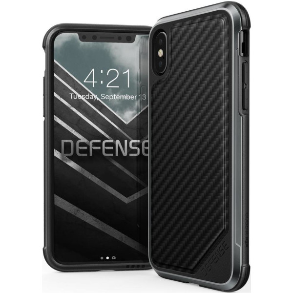 

Чехол X-Doria Defense Lux Carbon Fiber Black для iPhone X