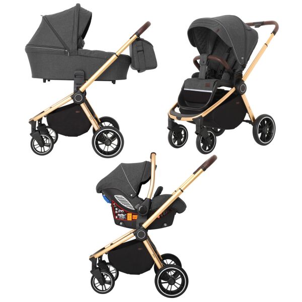 

Детская коляска универсальная 3 в 1 CARRELLO Epica CRL-8511 (3in1) Iron Grey +дождевик