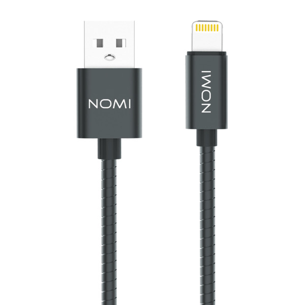 

Кабель Nomi DCWQ 10i USB Lightning 1м Grey