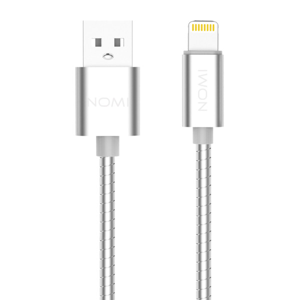 

Кабель Nomi DCWQ 10i USB Lightning 1м Silver