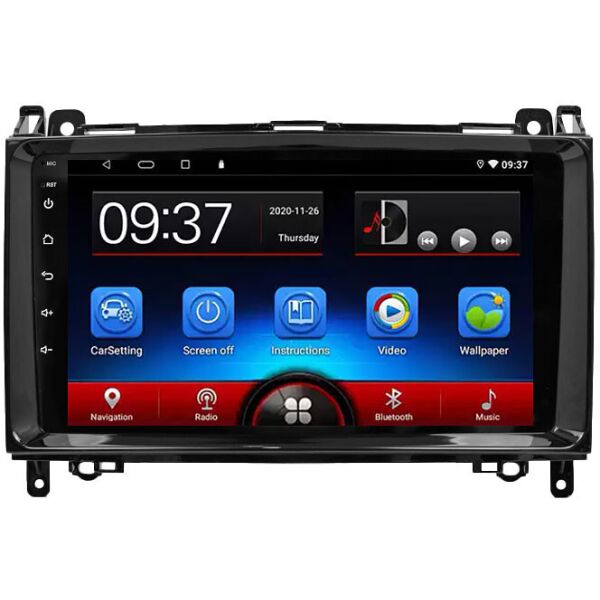 

Штатная магнитола Lesko для Mercedes Sprinter, Vito B200 (2008-2011) 9" 1/16GB Wi-Fi Optima Can модуль Android