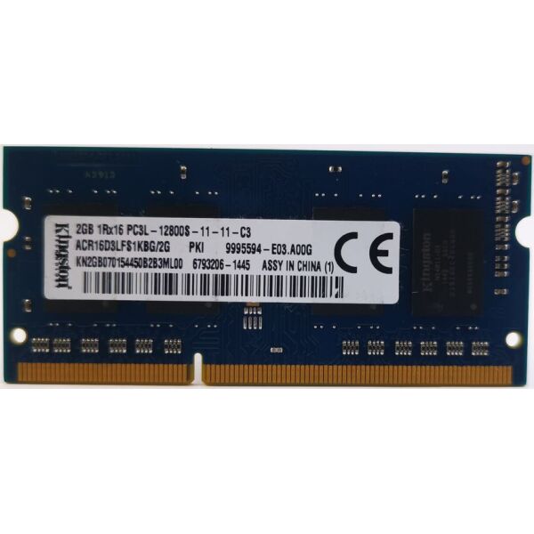 

Оперативная память для ноутбука SODIMM Kingston DDR3L 2Gb 1600MHz PC3L-12800S (ACR16D3LFS1KBG/2G) "Refurbished"