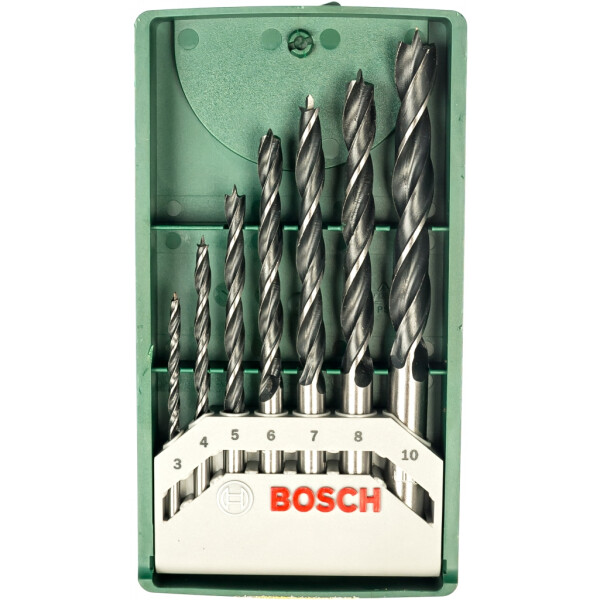 

Набор сверл по дереву Bosch 7шт. (3,4,5,6,7,8,10 мм)