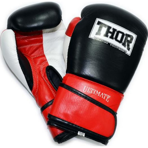 

Перчатки боксерские Thor ULTIMATE (Leather) (551/01) white-black-red 12 oz