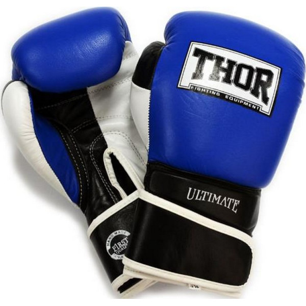 

Перчатки боксерские Thor ULTIMATE (PU) (551/01) black-blue-white 12 oz