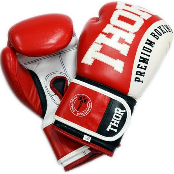 

Перчатки боксерские Thor SHARK (Leather) (8019/02) red 10 oz