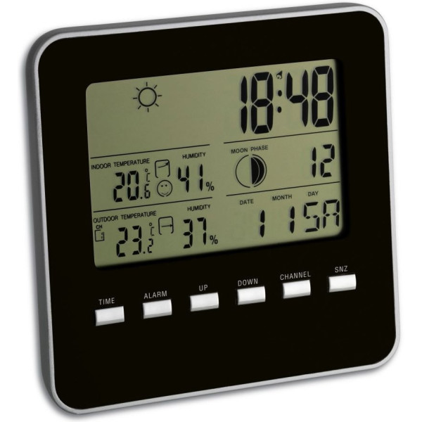 

Метеостанция TFA Quadro, 130х130х25 мм, чёрный 35109801