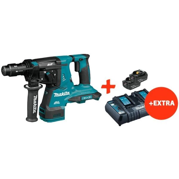 

Аккумуляторный перфоратор Makita DHR283ZU+2 акк.18V 5 Ah+быстрозарядное ЗУ (DHR283R2T2)