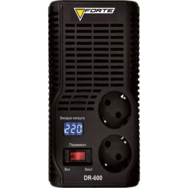 

Стабилизатор напряжения FORTE DR600 (300Bт) (72432)