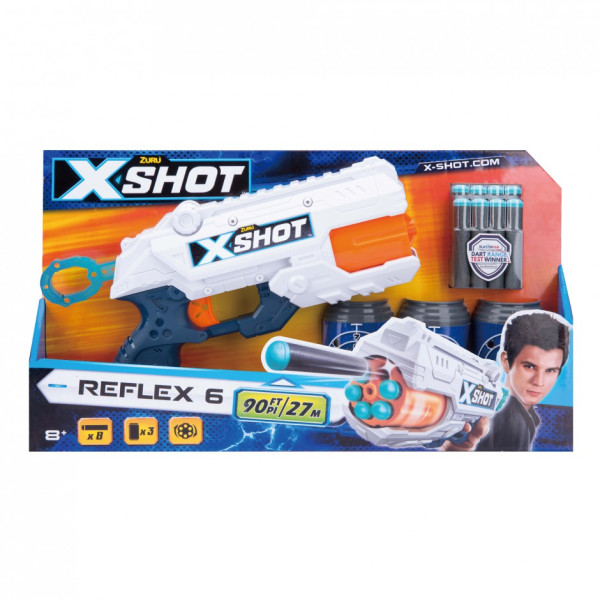 

Скорострельный бластер Zuru Excel Reflex 3 банки 8 патронов (36197Z)