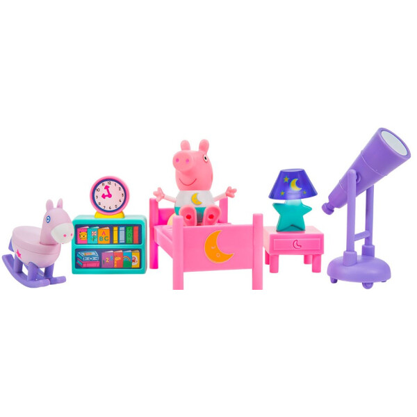 

Игровой набор Peppa - СПАЛЬНЯ (фигурка Пеппы, аксессуары, свет) (PEP0560)