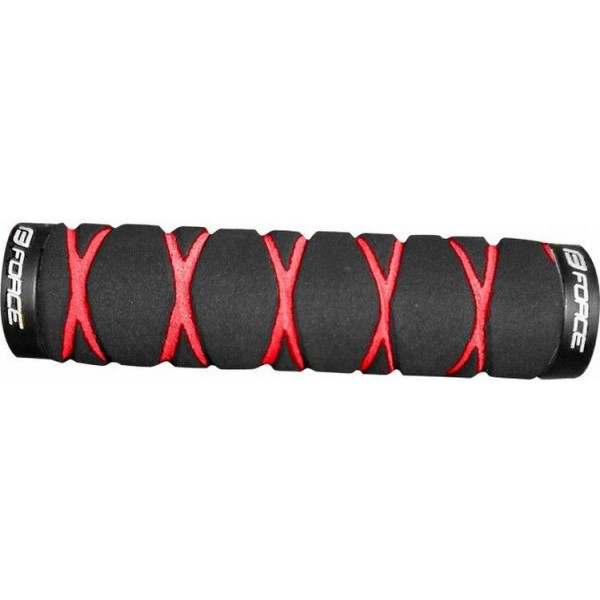 

Грипсы FORCE MOLY with locking, black-red, packed (38311)
