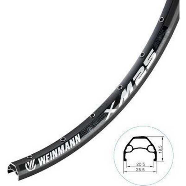 

Weinmann XM25 disc 650B 36H AV Black 27.5