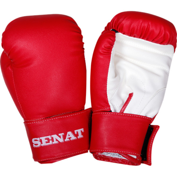 

Перчатки боксерские Senat 8 унций, кожзаменитель, красно-белые (1550-red/wht)