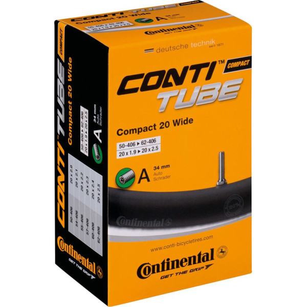 

Continental Compact 20"x1.9-2.5 wide, 50-406 / 62-451, AV34mm