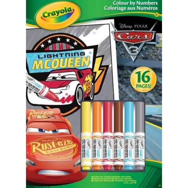 

Книга-раскраска по номерам Crayola Тачки-3 с фломастерами (04-0289)