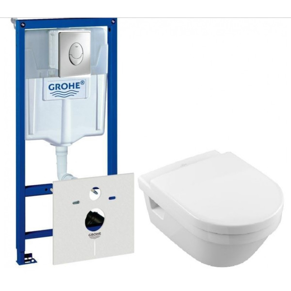 

Инсталляция GROHE с унитазом VILLEROY & BOCH ARCHITECTURA Directflush, 5684HR01+38721001+37131000