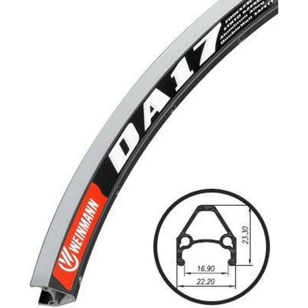 

26" Weinmann DA17, 32Н, анодир., с проточкой, черн. (RIM-39-28)