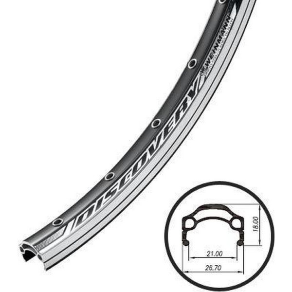 

26" Weinmann Discovery, 36Н, анодир., с проточкой, черн. (RIM-85-26)