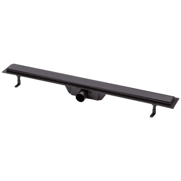 

Трап линейный Qtap Dry Tile304-800MBLA с нержавеющей решеткой 800х70